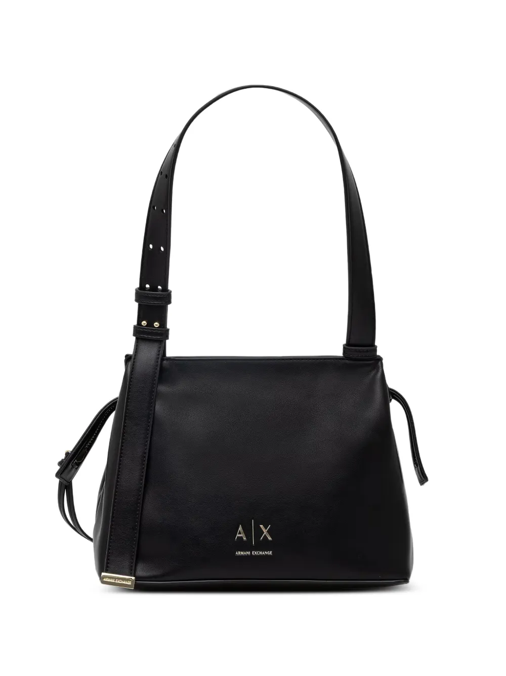 Armani Exchange logo-plaque adjustable-strap shoulder bag - Nero