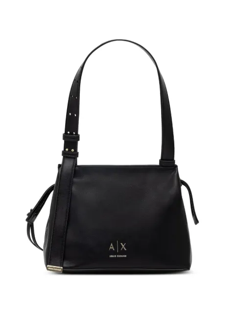Armani Exchange bolso de hombro con placa del logo
