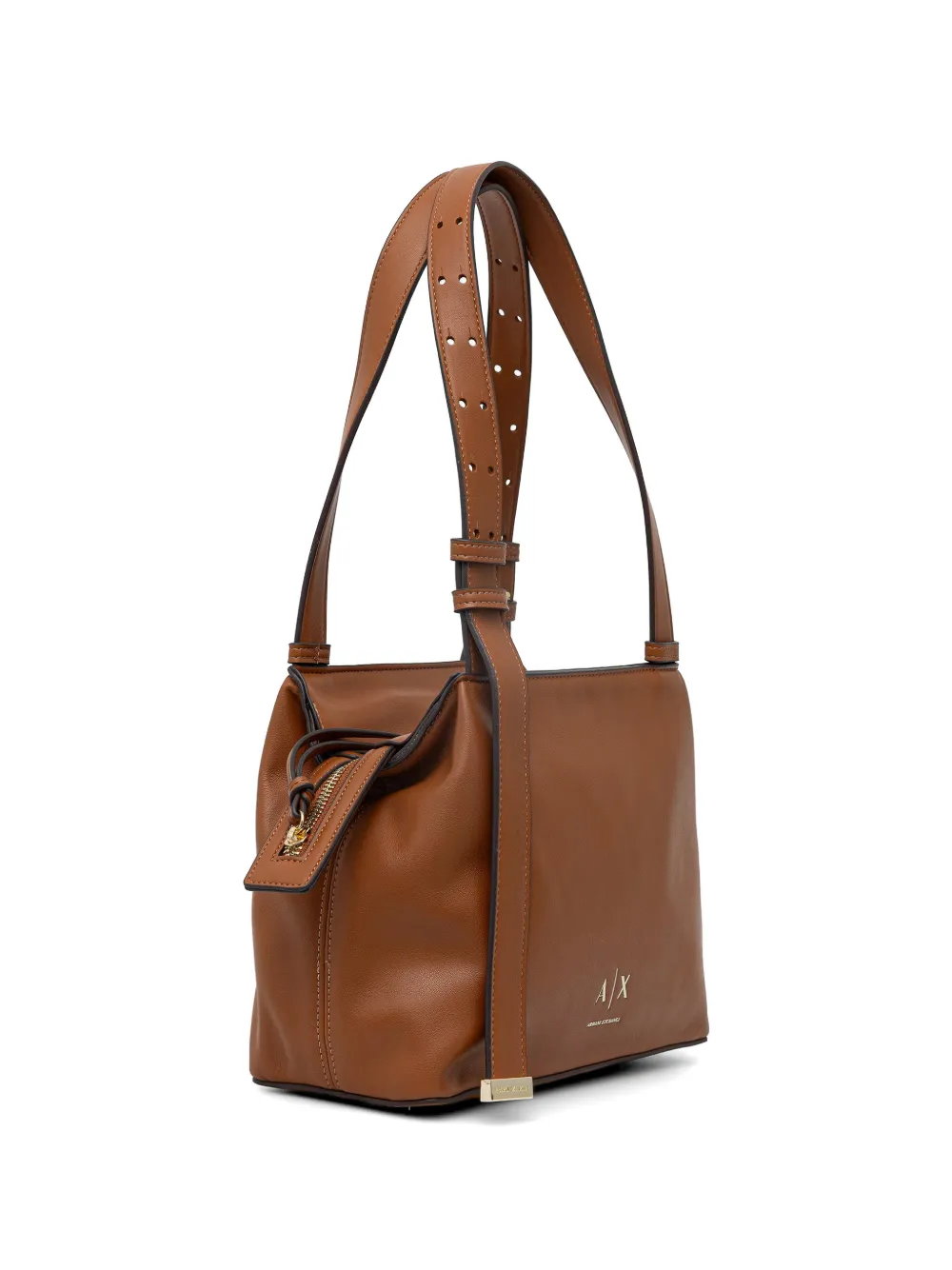 Armani Exchange Schoudertas met logoplakkaat Bruin