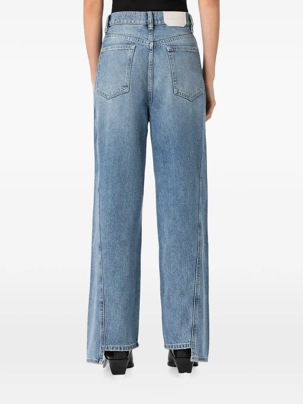 AllSaints Frankie jeans verfraaid met studs Blauw