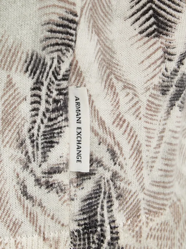 Armani Exchange leaf-print Sweater | Neutrals | FARFETCH