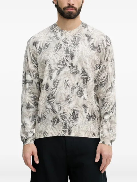Armani Exchange leaf-print sweater