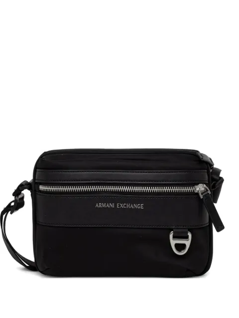 Armani Exchange logo-plaque zip-fastening messenger bag