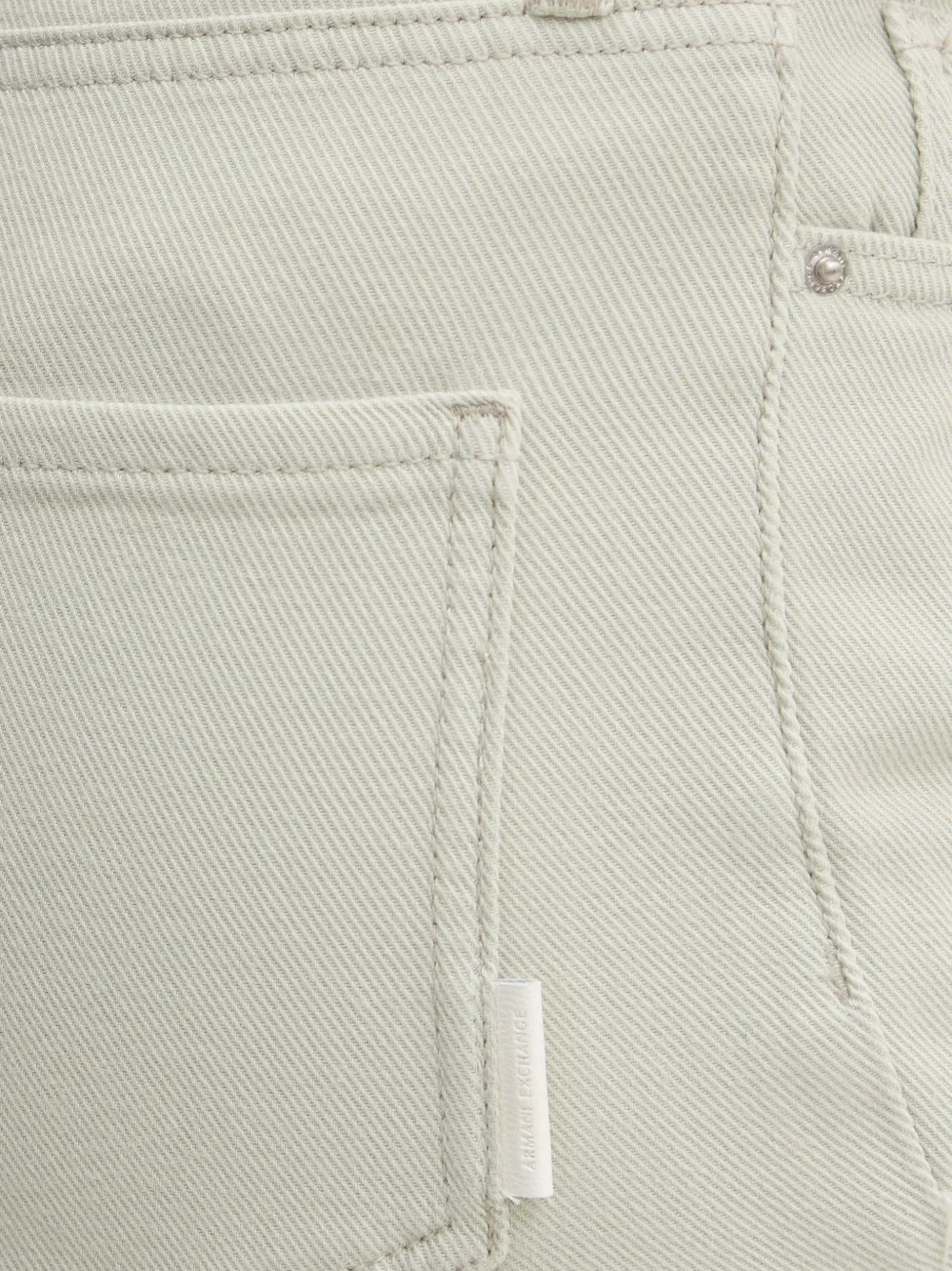 Armani Exchange Cropped jeans met logo-label Groen