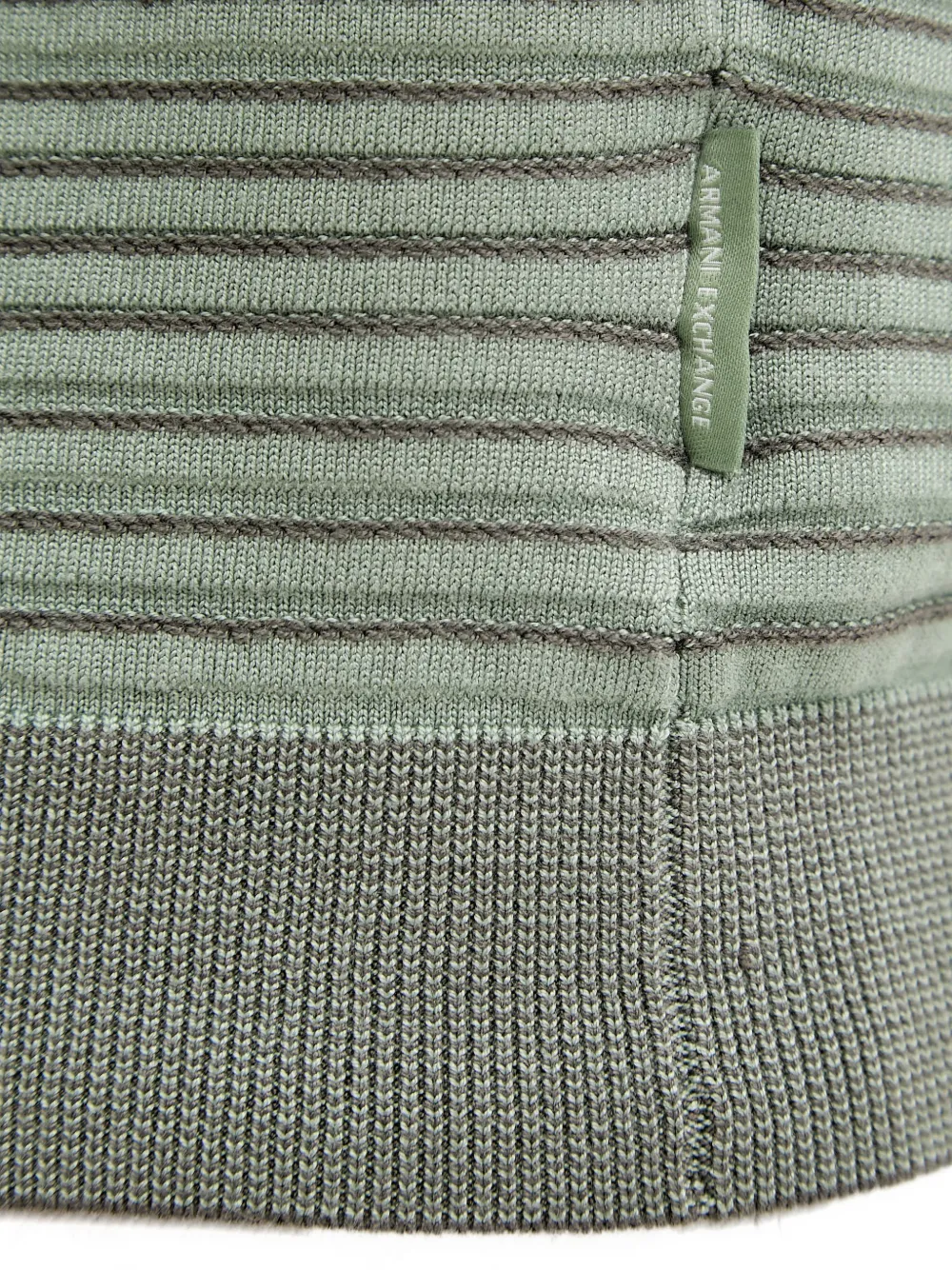 Armani Exchange Sweater met horizontale streep Groen