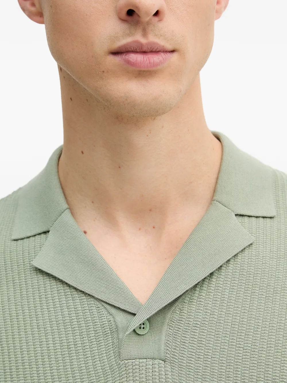 Armani Exchange Ribgebreid poloshirt Groen