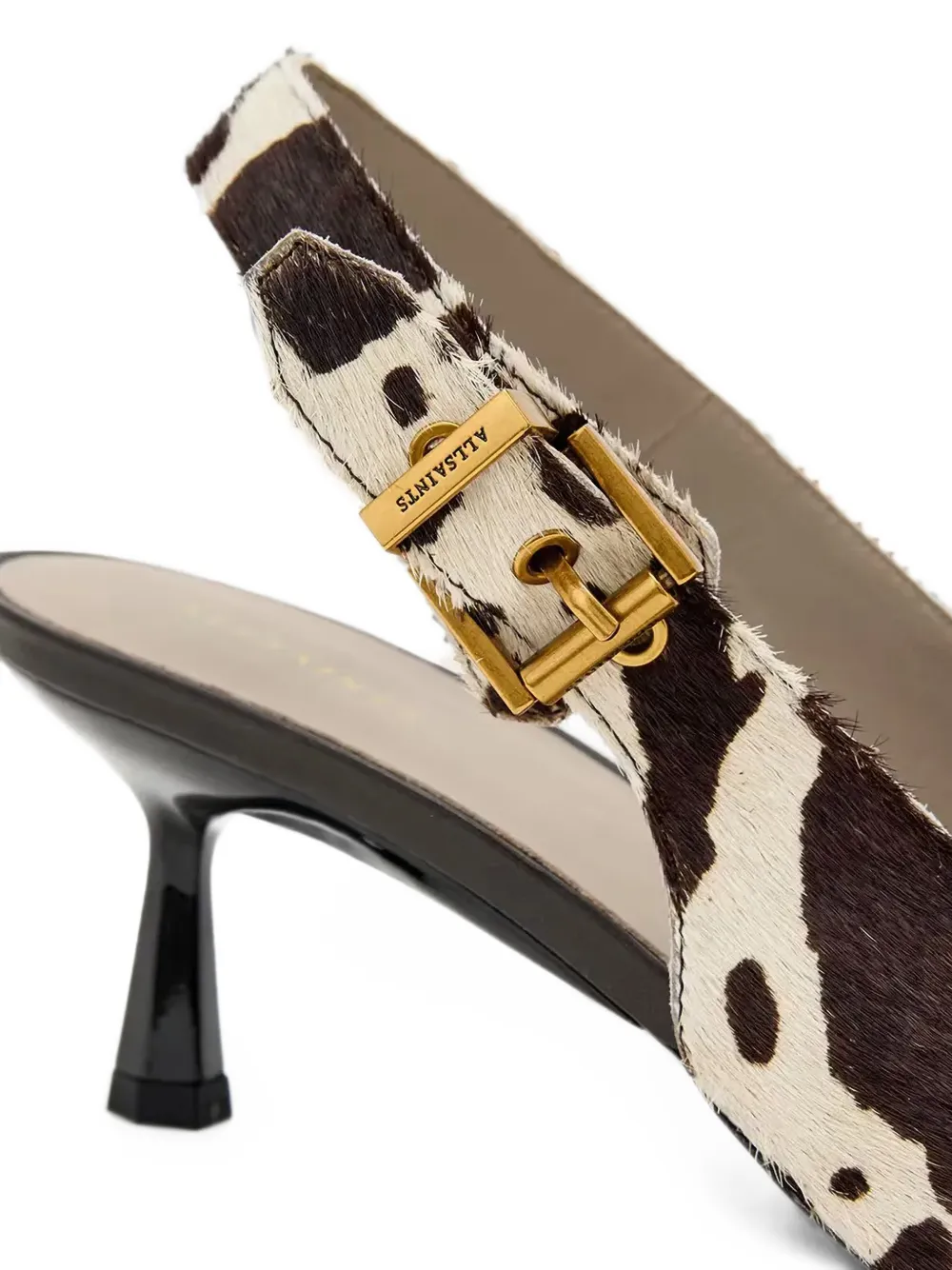 AllSaints Hera pumps met koeienprint en gesp Wit