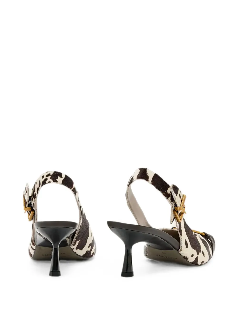 AllSaints Hera pumps met koeienprint en gesp Wit