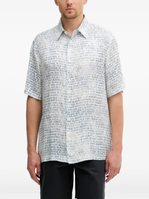 Armani Exchange all-over logo-print shirt