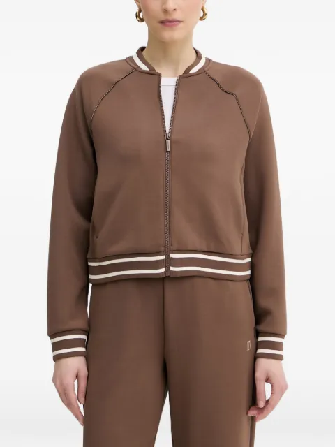 Armani Exchange sudadera con logo bordado y cremallera