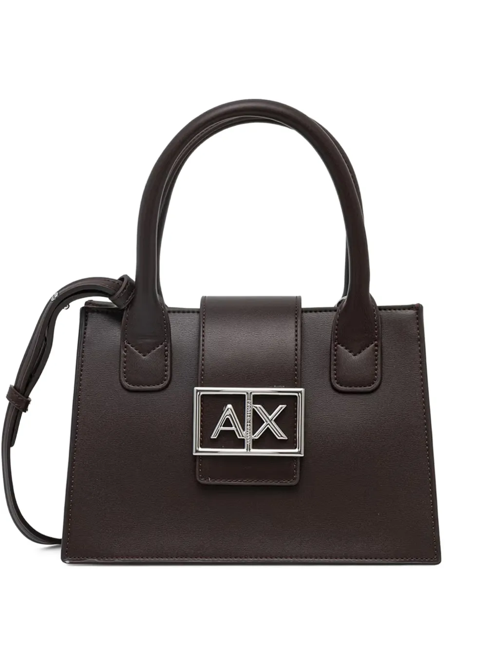 Armani Exchange logo-plaque tote bag - Marrone