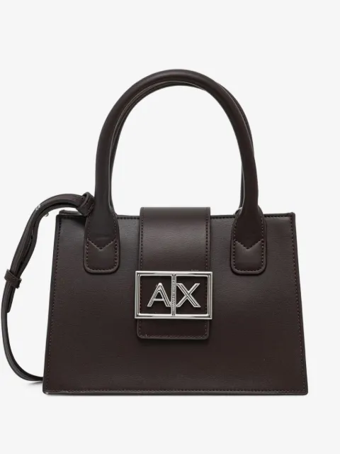 Armani Exchange logo-plaque tote bag