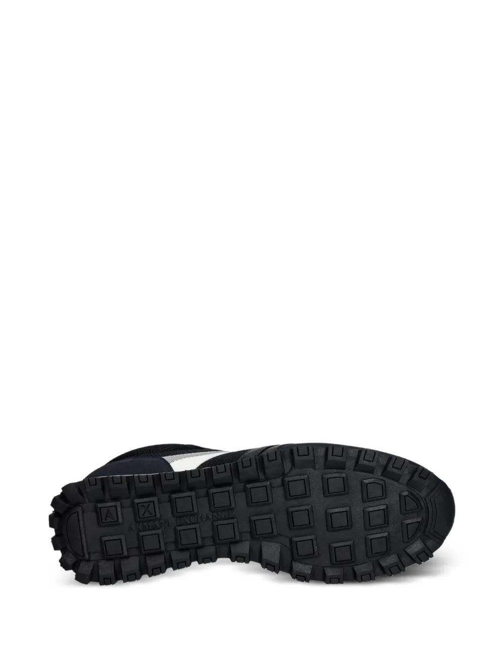 Armani Exchange logo-print panelled sneakers Blauw