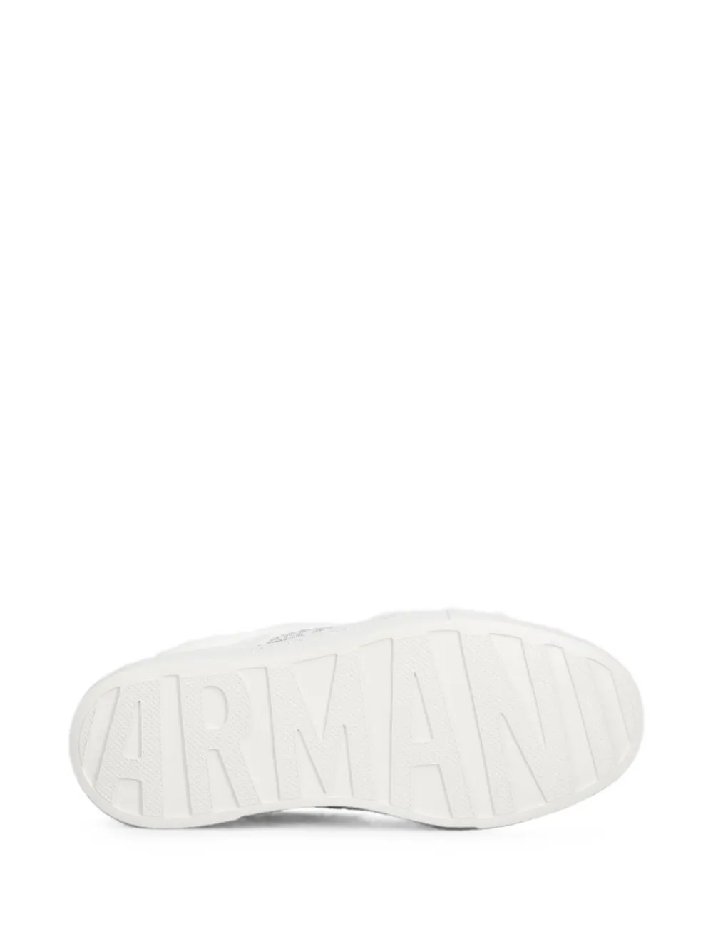 Armani Exchange rhinestone-logo platform sneakers Wit