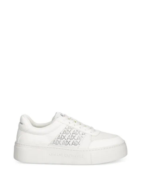 Armani Exchange tenis con logo de strass