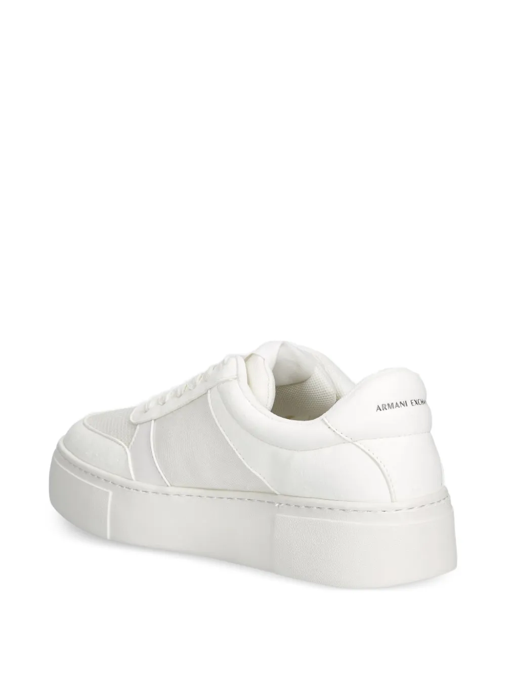 Armani Exchange rhinestone-logo platform sneakers Wit