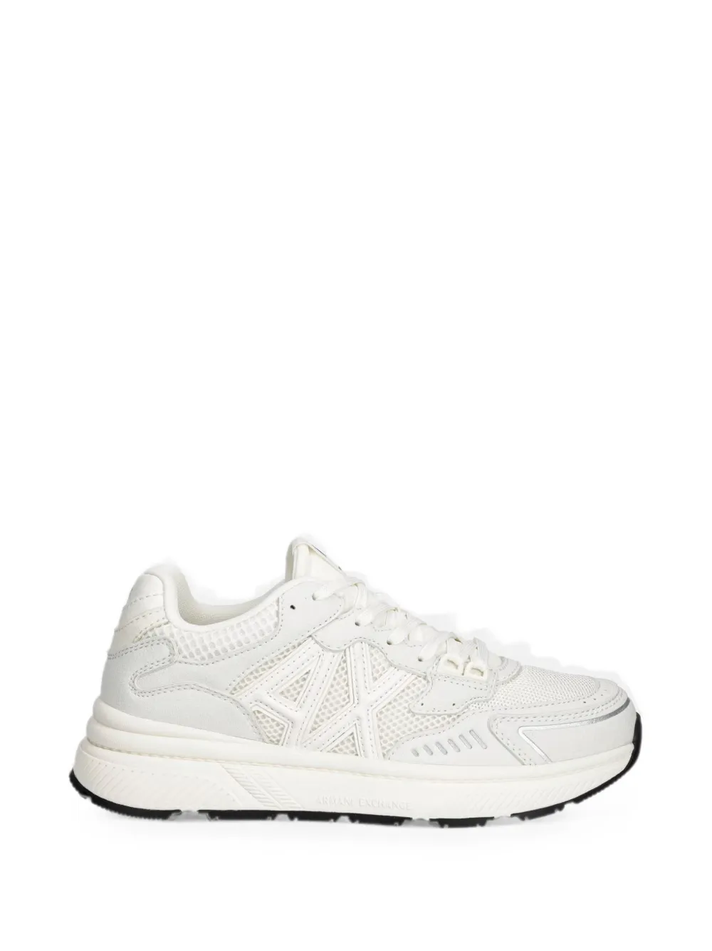 Armani Exchange logo-patch mesh sneakers - Bianco