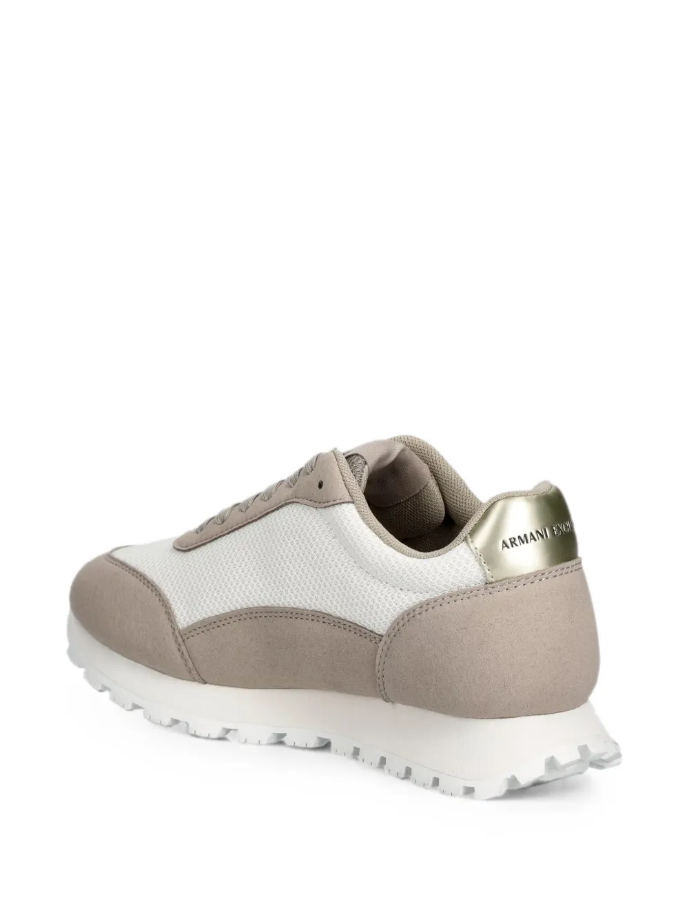 Armani Exchange Sneakers met logopatch Beige