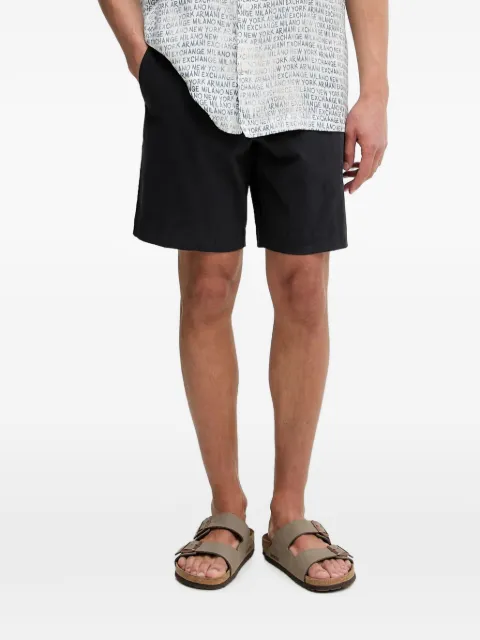 Armani Exchange logo-plaque shorts