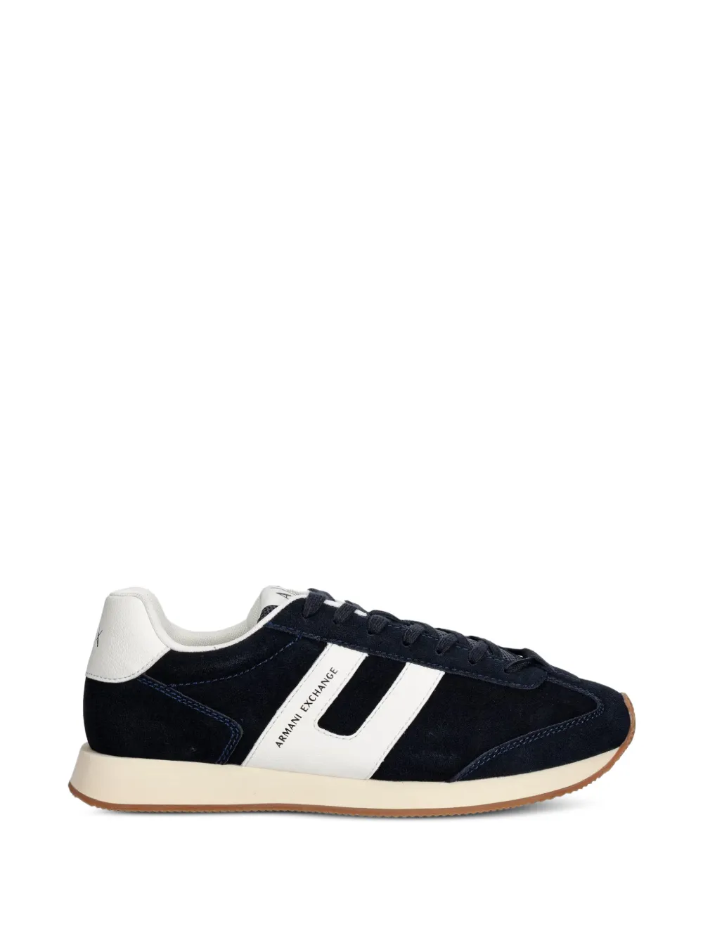 Armani Exchange logo-print panelled sneakers - Blu