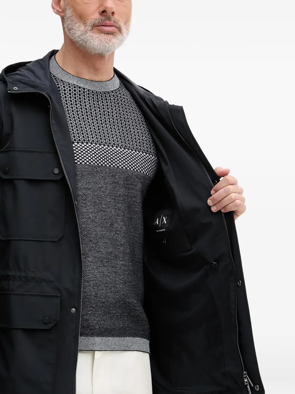 Armani Exchange Jack met capuchon Blauw