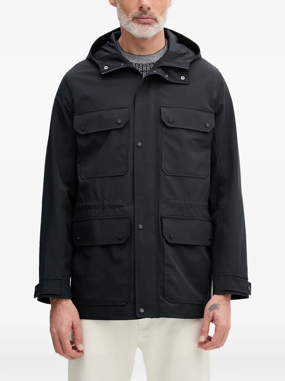 Armani Exchange hooded multi-pocket jacket - Blu