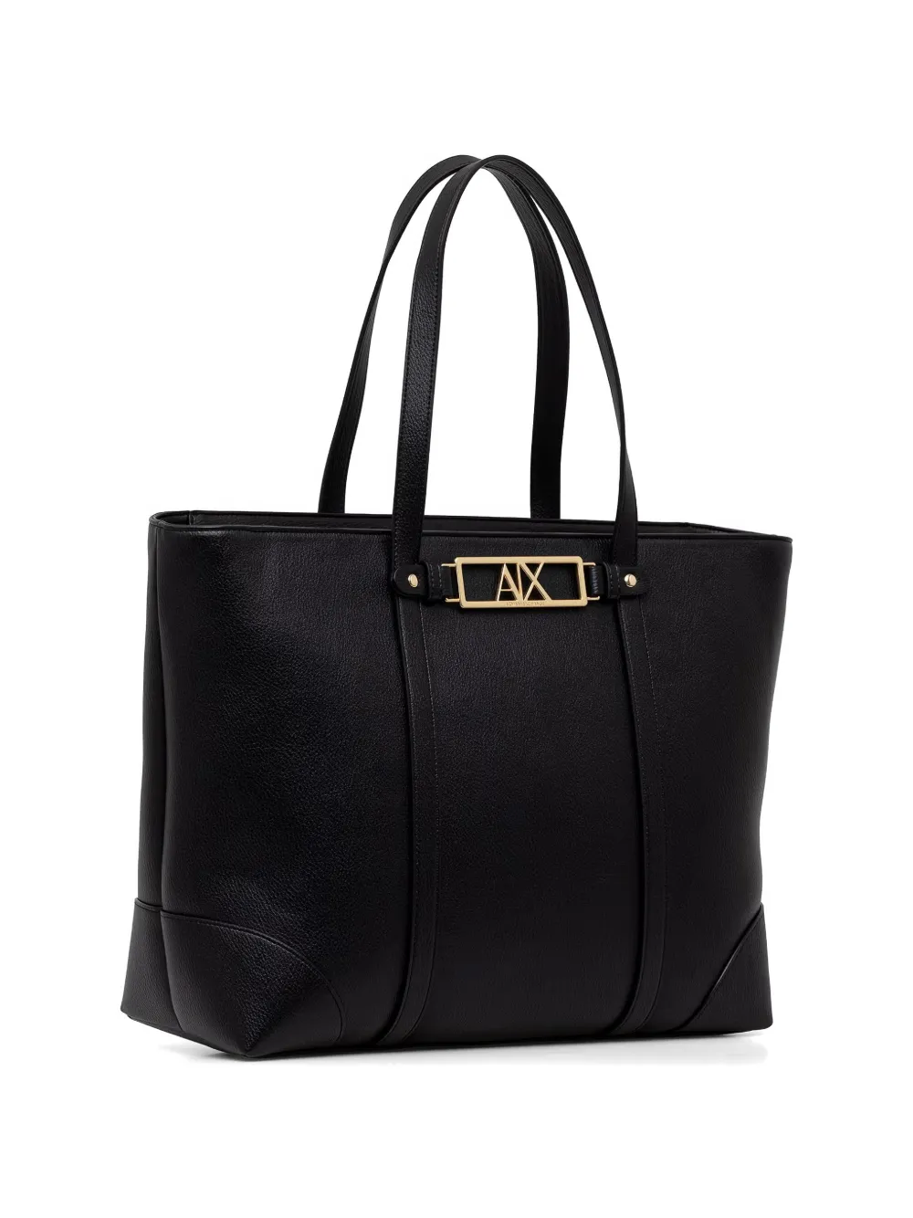 Armani Exchange Shopper met logoplakkaat Zwart