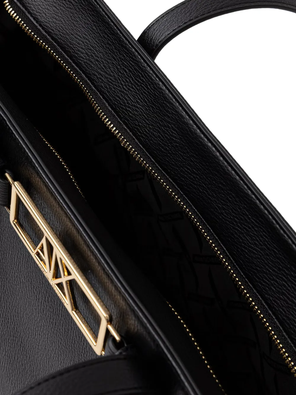 Armani Exchange Shopper met logoplakkaat Zwart