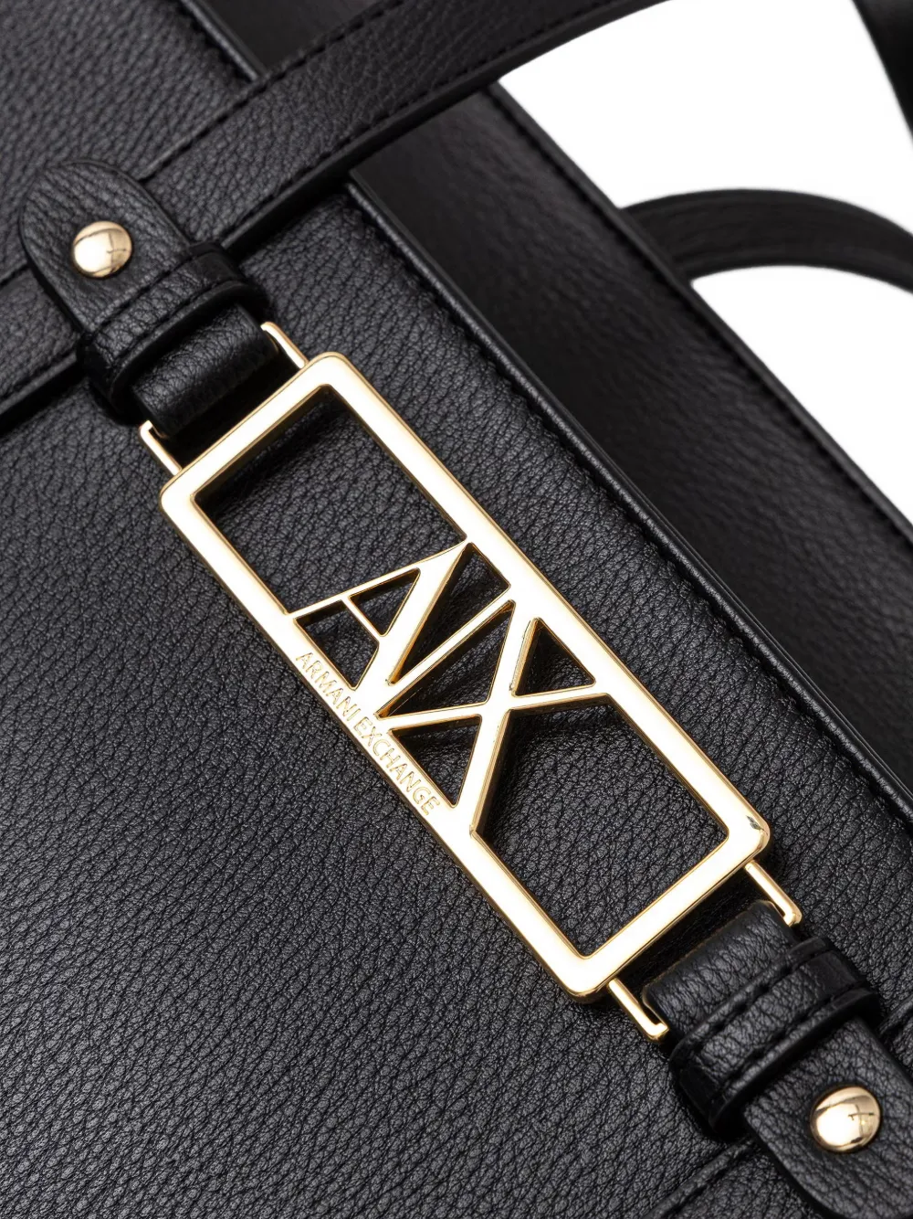 Armani Exchange Shopper met logoplakkaat Zwart