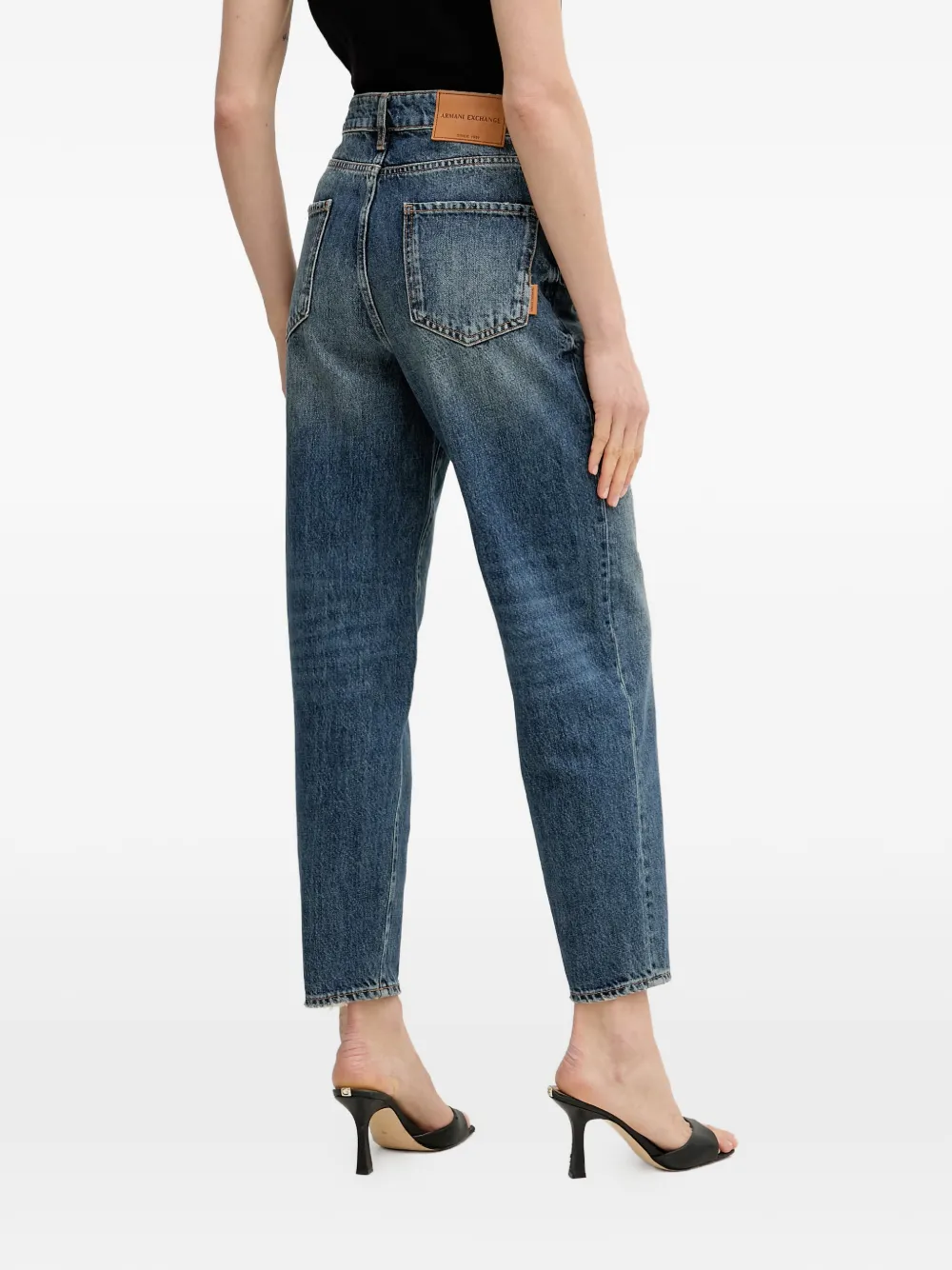  Armani Exchange Faded-effect Jeans - Bleu 