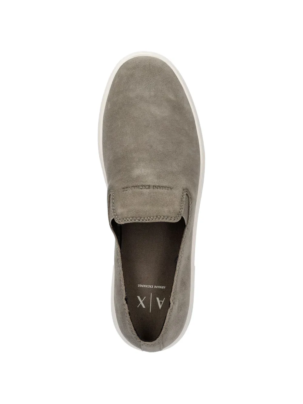 Armani Exchange logo-embossed slip-on sneakers Grijs