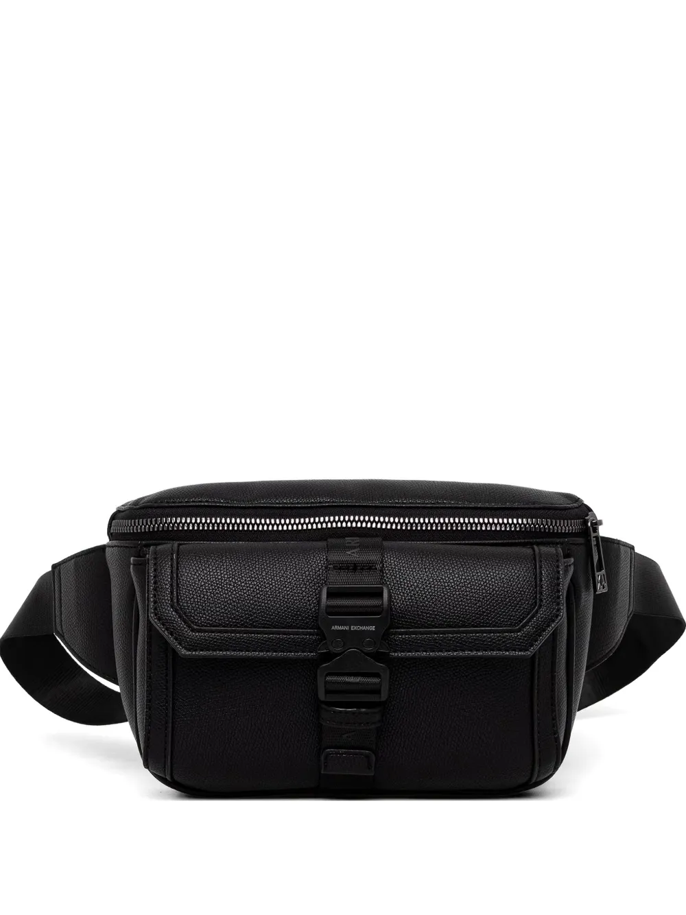 Armani Exchange pebbled buckle-fastening belt bag - Nero