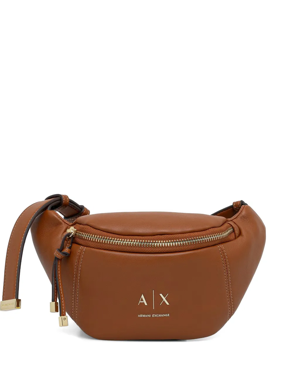 Armani Exchange logo-plaque belt bag - Marrone