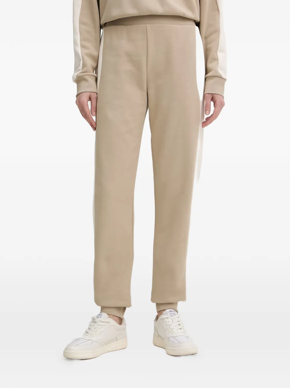 Armani Exchange logo-embroidered side-stripe track pants - Toni neutri