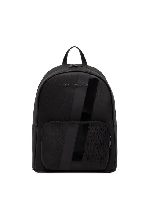 Armani Exchange logo-plaque stripe-detail backpack