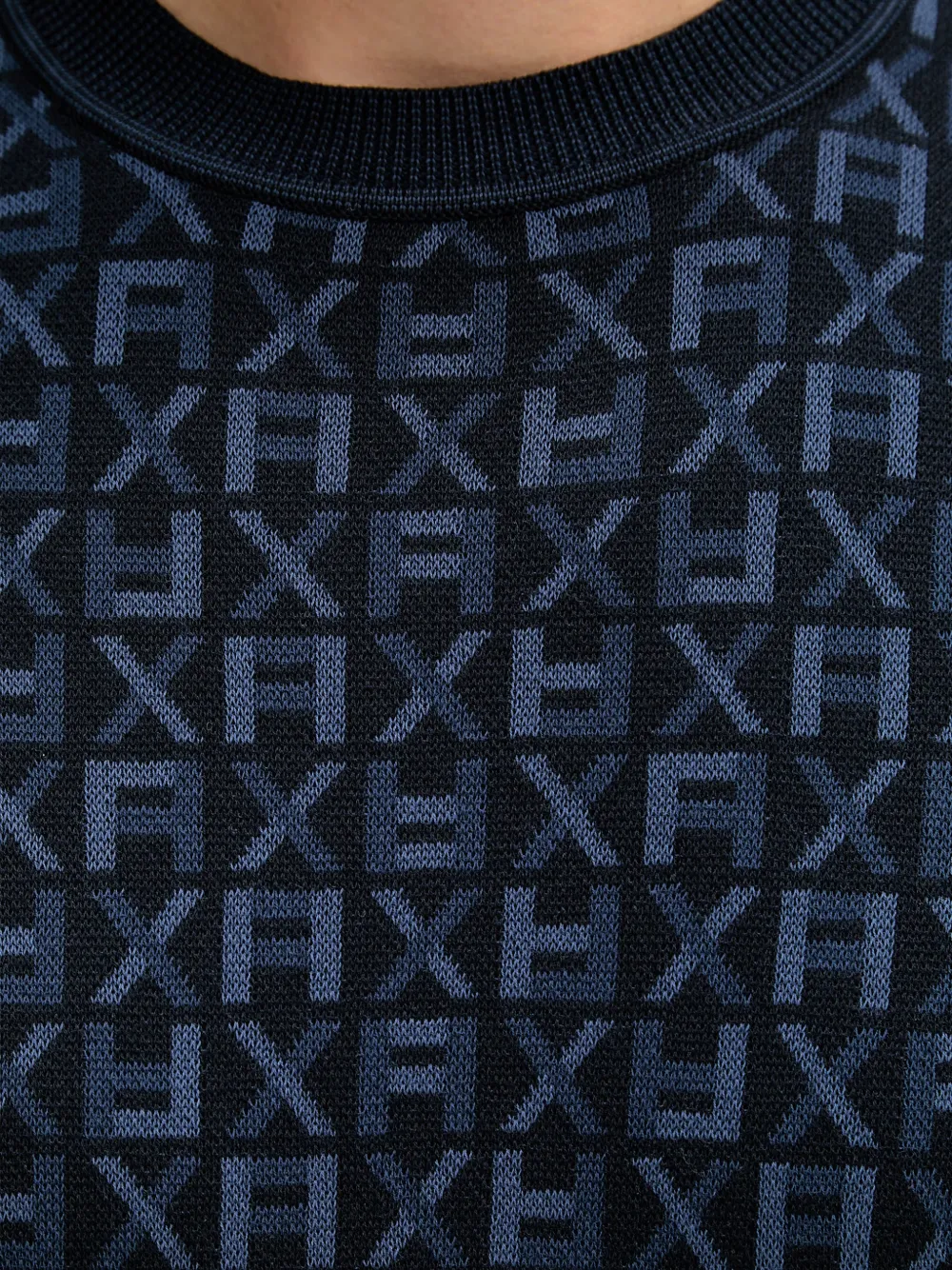Armani Exchange Trui met monogram Blauw