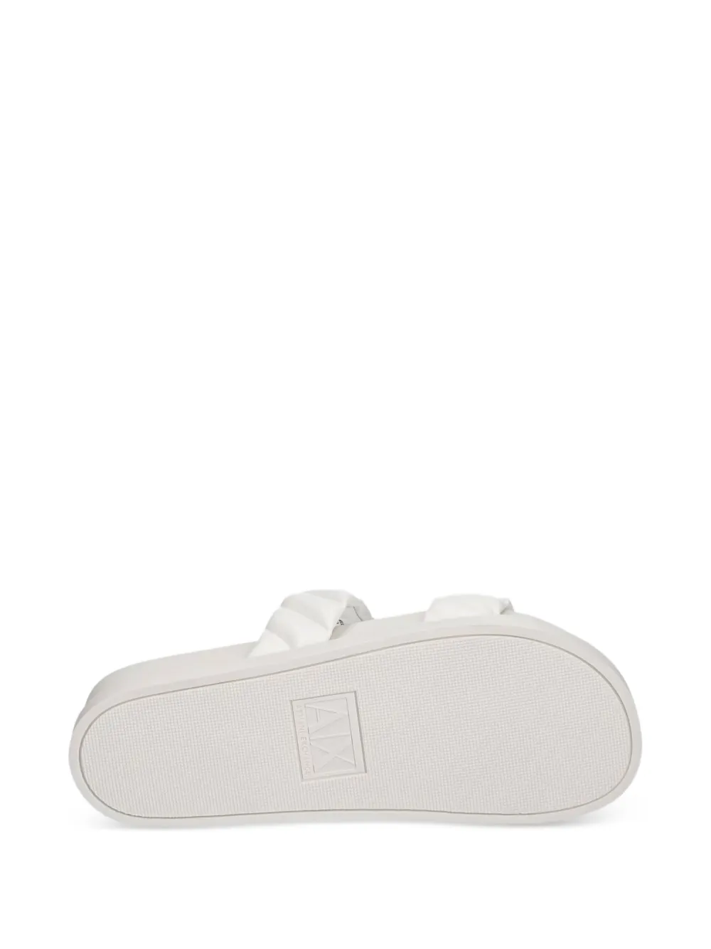 Armani Exchange quilted double-strap slides Wit