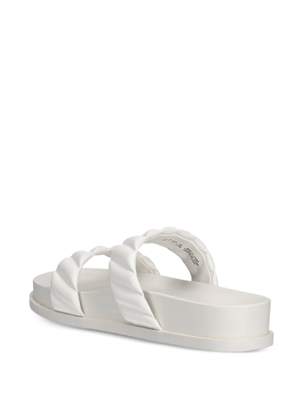 Armani Exchange quilted double-strap slides Wit