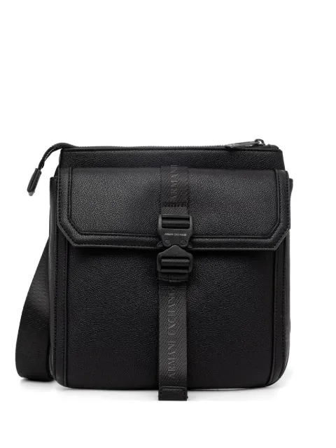 Armani Exchange logo-tape buckle-fastening messenger bag