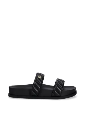 Balenciaga Le Cagole スタッズ フラットサンダル | ブラック