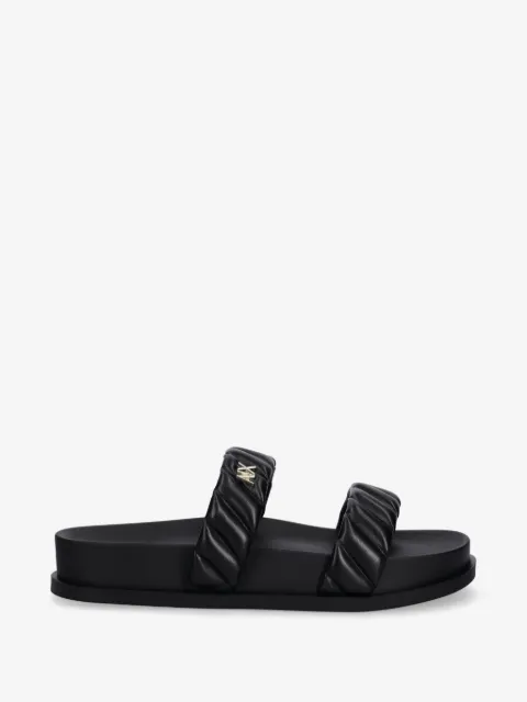 Armani Exchange quilted double-strap slides