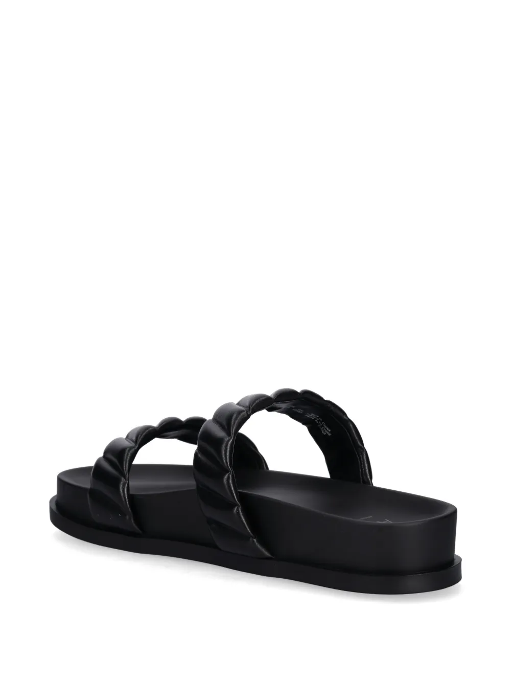 Armani Exchange quilted double-strap slides Zwart