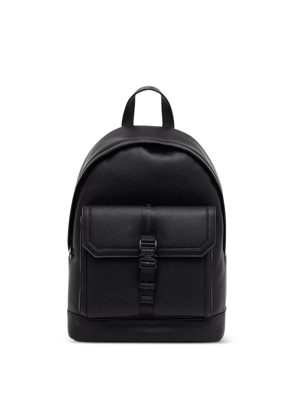 Armani Exchange buckle-fastening pebbled backpack - Nero