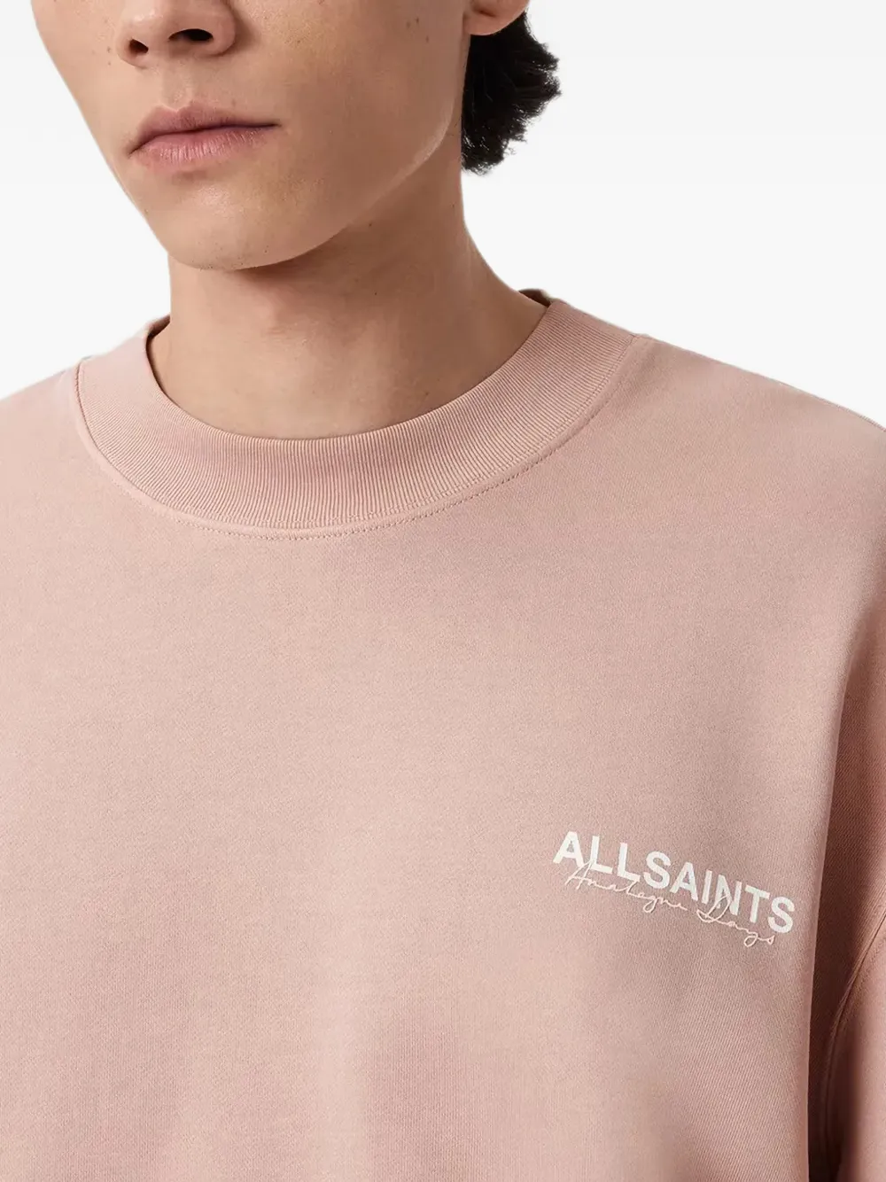 AllSaints Emblem sweater met logo-print Roze