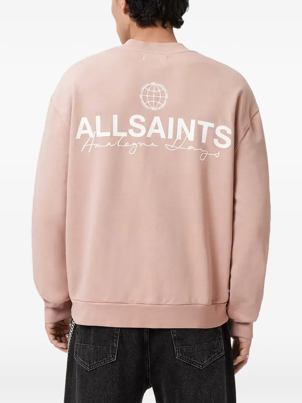 AllSaints Emblem sweater met logo-print Roze
