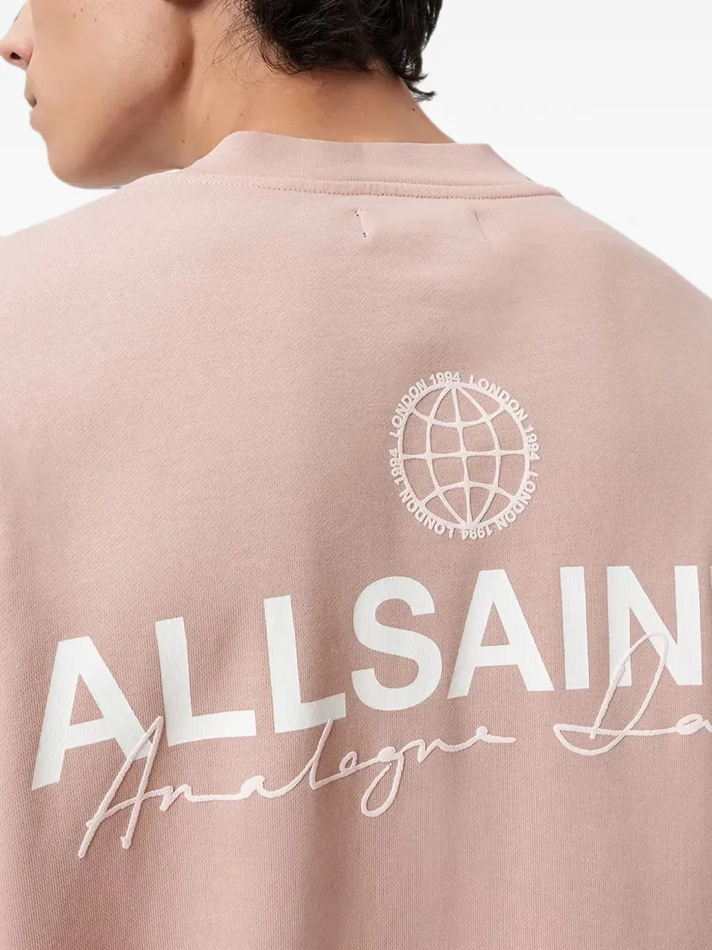 AllSaints Emblem sweater met logo-print Roze