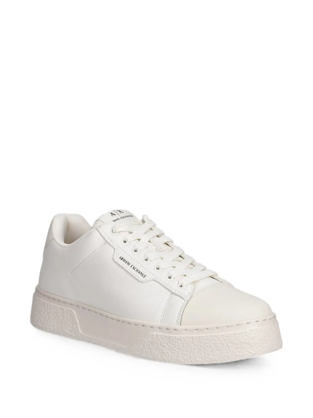 Armani Exchange logo-print panelled sneakers Wit
