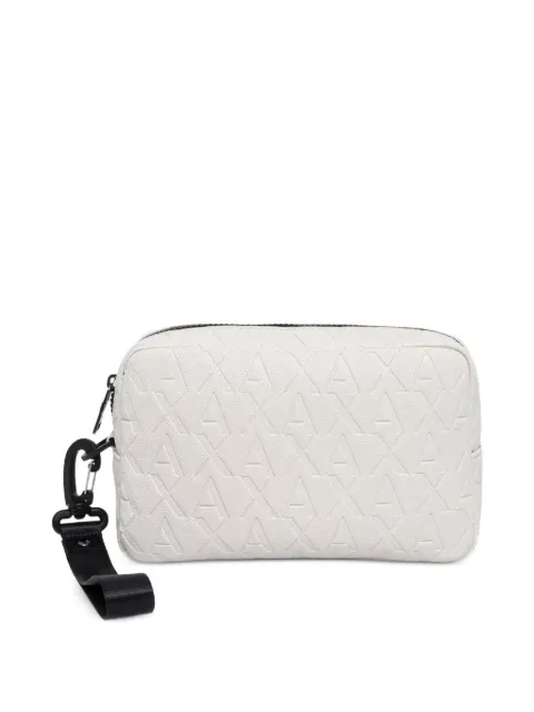 Armani Exchange logo-embossed wash bag