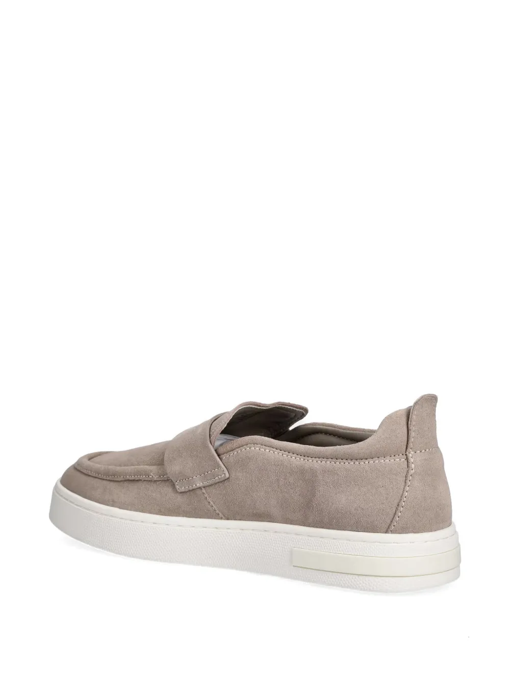 Armani Exchange suede slip-on sneakers Beige