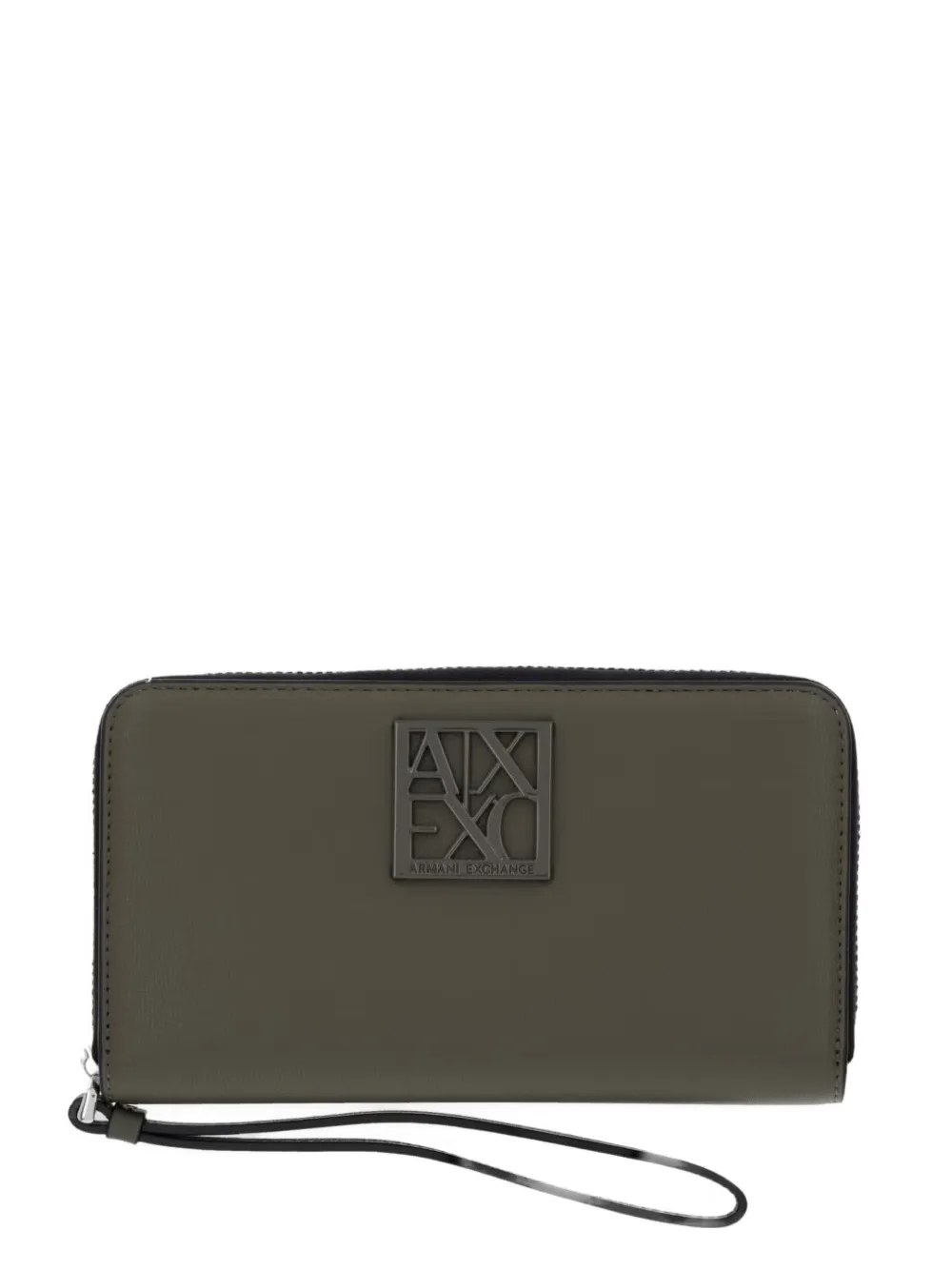 Armani Exchange logo-plaque zip-around wallet - Verde